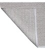Beige and White Yakutsk Geometric Cotton 4ft x 6ft Hand Woven Carpet