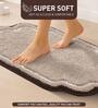 Beige Anti Skid Polyester Bathmat (55x85 cm)