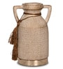 Beige Antique Vintage Rustic Charm Ceramic Amphora Shaped Vase