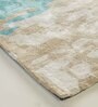 Buy Beige Art Silk Abstract 4 x 6 Feet Hand Tufted Carpet