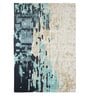 Buy Beige Art Silk Abstract 4 x 6 Feet Hand Tufted Carpet