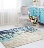 Buy Beige Art Silk Abstract 5 x 7 Feet Hand Tufted Carpet