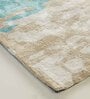 Buy Beige Art Silk Abstract 5 x 7 Feet Hand Tufted Carpet