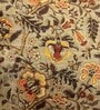 Beige Art Silk Chanderi Textured Floral 16x16 inches Cushion Covers (Set of 2)