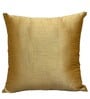 Beige Art Silk Chanderi Textured Floral 16x16 inches Cushion Covers (Set of 2)