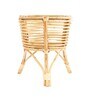 Beige Assam Cane Round Planter Stand