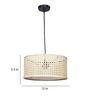 Laurin Beige Cane Hanging Light