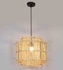 Glasper Beige Cane Hanging Light