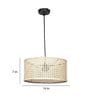 Roselyn Beige Cane Hanging Light