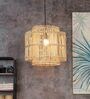 Glasper Beige Cane Hanging Light