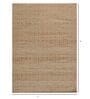 Beige Astrakhan Geometric Jute and Wool 5ft x 8ft Hand Woven Carpet