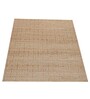 Beige Astrakhan Geometric Jute and Wool 5ft x 8ft Hand Woven Carpet