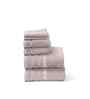 Beige Bamboo Cotton Solid 650 GSM Bath Hand & Face Towel Set (6Pc)