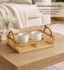Beige Bamboo Hamper Serving Tray