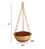 Beige Bamboo Hanging Planter