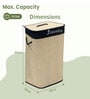 Beige Bamboo Laundry Basket
