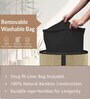 Beige Bamboo Laundry Basket