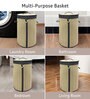 Beige Bamboo Laundry Basket