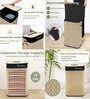 Beige Bamboo Laundry Basket