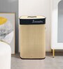 Beige Bamboo Laundry Basket