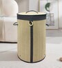 Beige Bamboo Laundry Basket