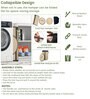 Beige Bamboo Laundry Basket