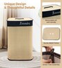 Beige Bamboo Laundry Basket