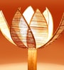 Beige Bamboo Lotus Wooden Floor Lamp