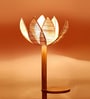 Beige Bamboo Lotus Wooden Floor Lamp