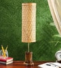Crawler Beige Natural Fiber Shade Table Lamp With Natural Fiber Base