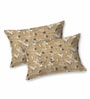 Beige Bedsheet 220 Tc Cotton King Bedsheet With 2 Pillow Covers