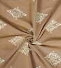 Beige Traditional Cotton 9 Ft Light Filtering Eyelet Door Curtain