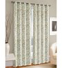 Beige Blackout Polyester 7.5 Feet Eyelet Door Curtains Set of 2