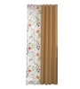 Beige Floral Polyester 7 Ft Blackout Eyelet Door Curtains (Set of 4)