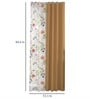 Beige Floral Polyester 7 Ft Blackout Eyelet Door Curtains (Set of 4)