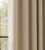 Beige Blackout Polyester Polyester Curtains for Door Pack of 2