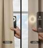 Beige Blackout Polyester Polyester Curtains for Long Door Pack of 2