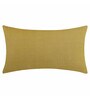 Beige Textured Blended Linen 18 x 12 Inches Embroidered Cushion Cover