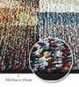 Beige Blue Abstract Polypropylene 9 ft x 6 ft Machine Made Carpet