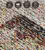 Beige Blue Abstract Polypropylene 9 ft x 6 ft Machine Made Carpet