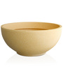 Beige Bowl Shaped Polymer Floor Planter