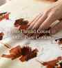 Beige Brown Autumn Delight Single 186 TC Cotton Bedsheet With 1 Pillow Cover