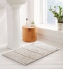 Beige Brown Polyester 32X20 Inches Anti-Skid  Bath Mat