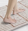 Beige Brown Polyester 32X20 Inches Anti-Skid  Bath Mat