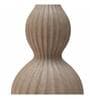 Beige Brun Elegant Ribbed Double Gourd Decorative Vase
