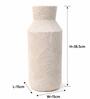 Beige Brun Textured Geometric Pattern Decorative Vase