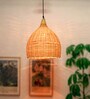 Beige Cane Hanging Light