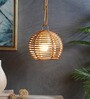 Myra Dylla Beige Cane Hanging Light