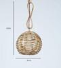 Myra Dylla Beige Cane Hanging Light