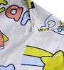 Beige Cartoon Printed 300 TC Cotton Blend Single Bedsheet with 1 Pillow Cover